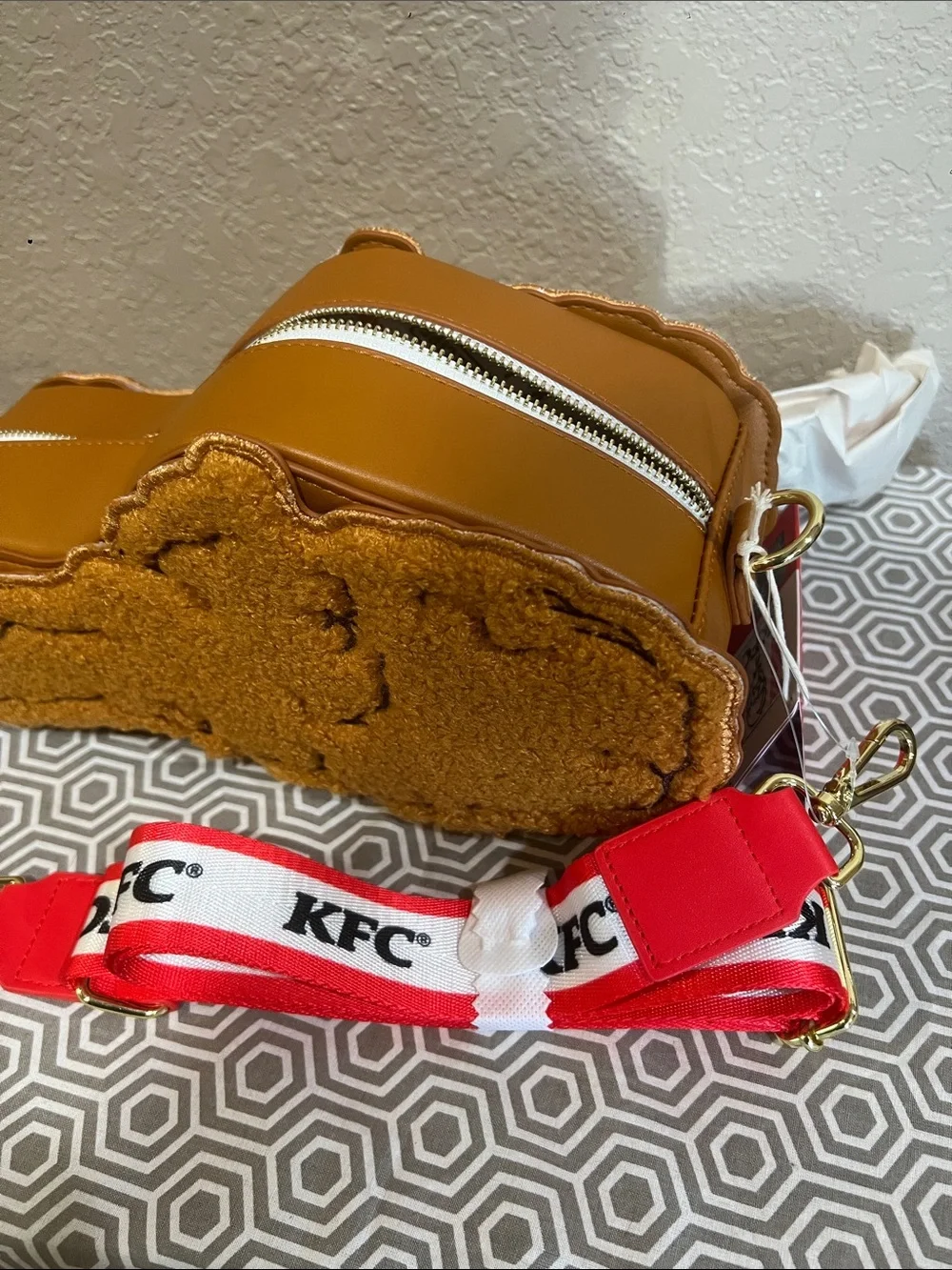 Loungefly KFC Fried Chicken Brown Crossbody Bag